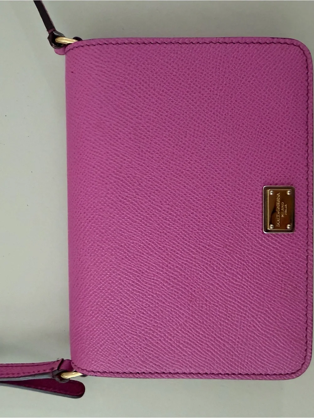 Dolce & Gabbana Pink Leather Tablet Sleeve with Wrist Strap
